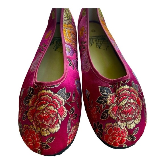 Chinese Style Embroidered Fabric Women Shoes size 7.5 - Picture 5 of 9